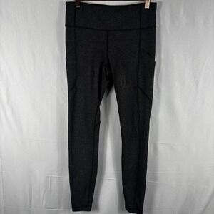 Lululemon Speed Tight IV Giant Herringbone Black Gray Leggings With Pockets
